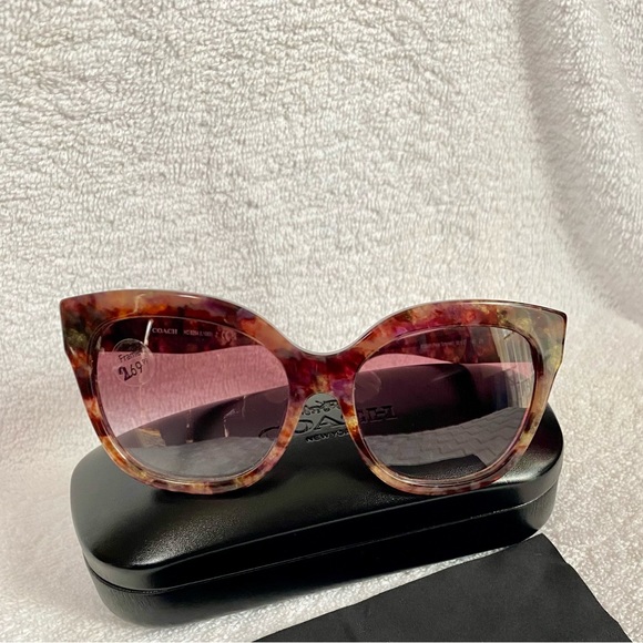 NWT COACH PETAL TORTOISE L1083 SUNGLASSES & CASE - Picture 8 of 15